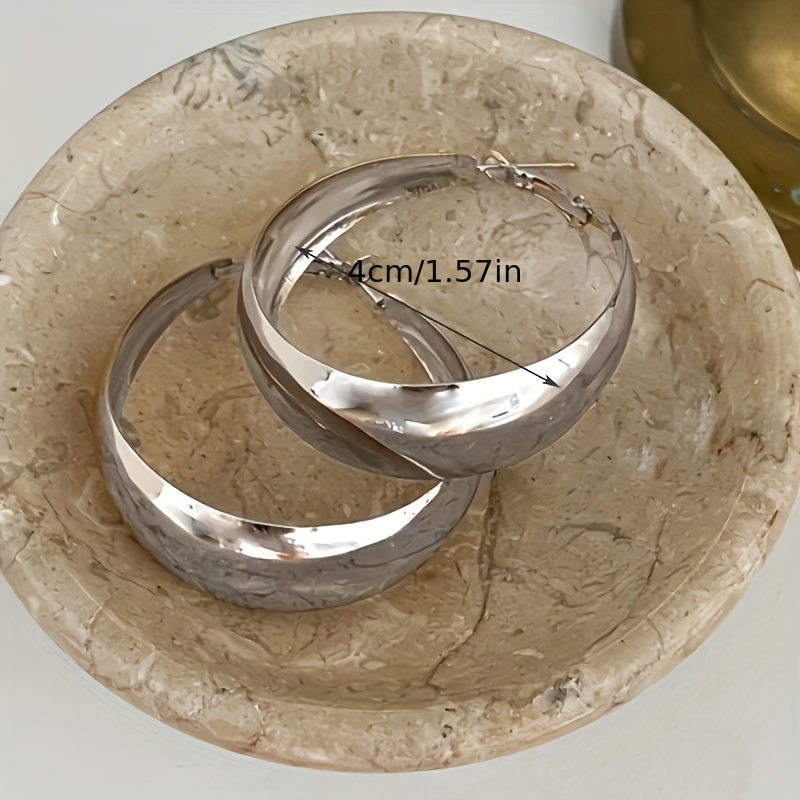 European American Wide Large Earrings